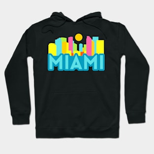 Colorful Miami city Florida Hoodie